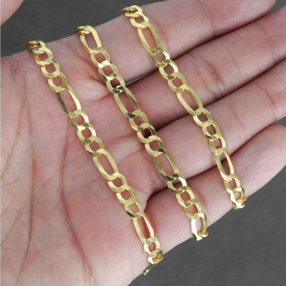 Gold Plated Cuban Chain Necklace Unisex Minimalist Jewelry Versatile Layering - Picture 3 of 10